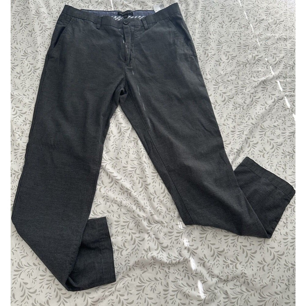 Banana Republic Kentfield Pant Men's 32/30 Classic Cotton Heather Gray
